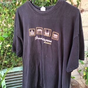 Guadalajara Mexico Embroidered Black Short Sleeve Tee